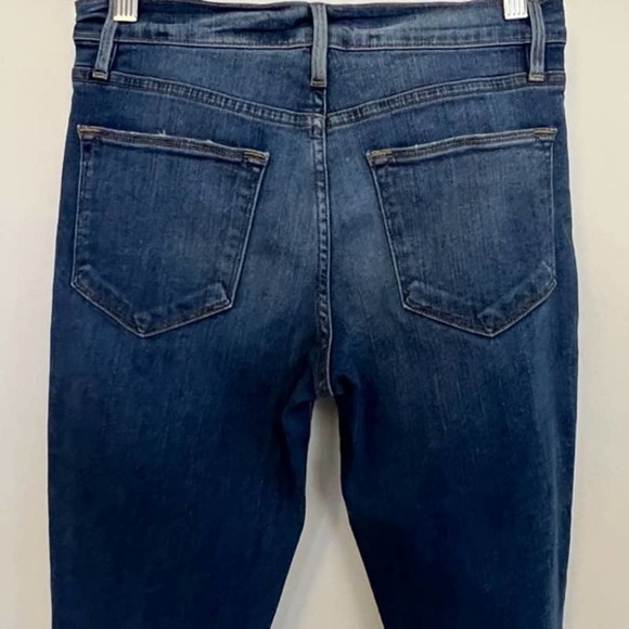 Frame Size 25 Le High Skinny Crop Jeans Arenas Frayed Released Hem - Picture 10 of 13